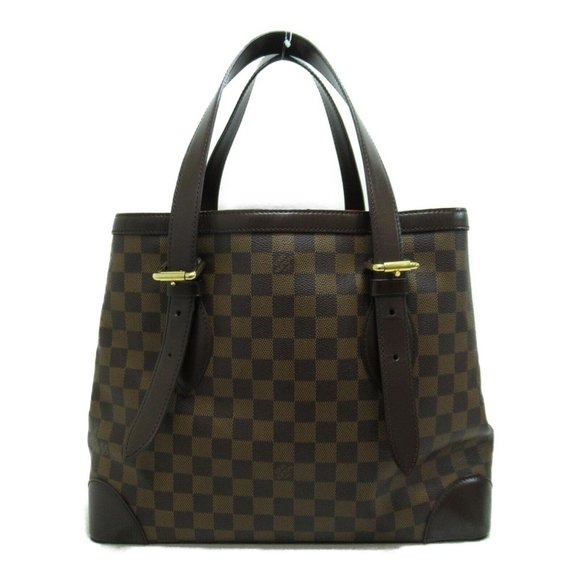 LOUIS VUITTON Hampstead MM Shoulder Tote Bag Damier Ebene Used - Picture 2 of 10